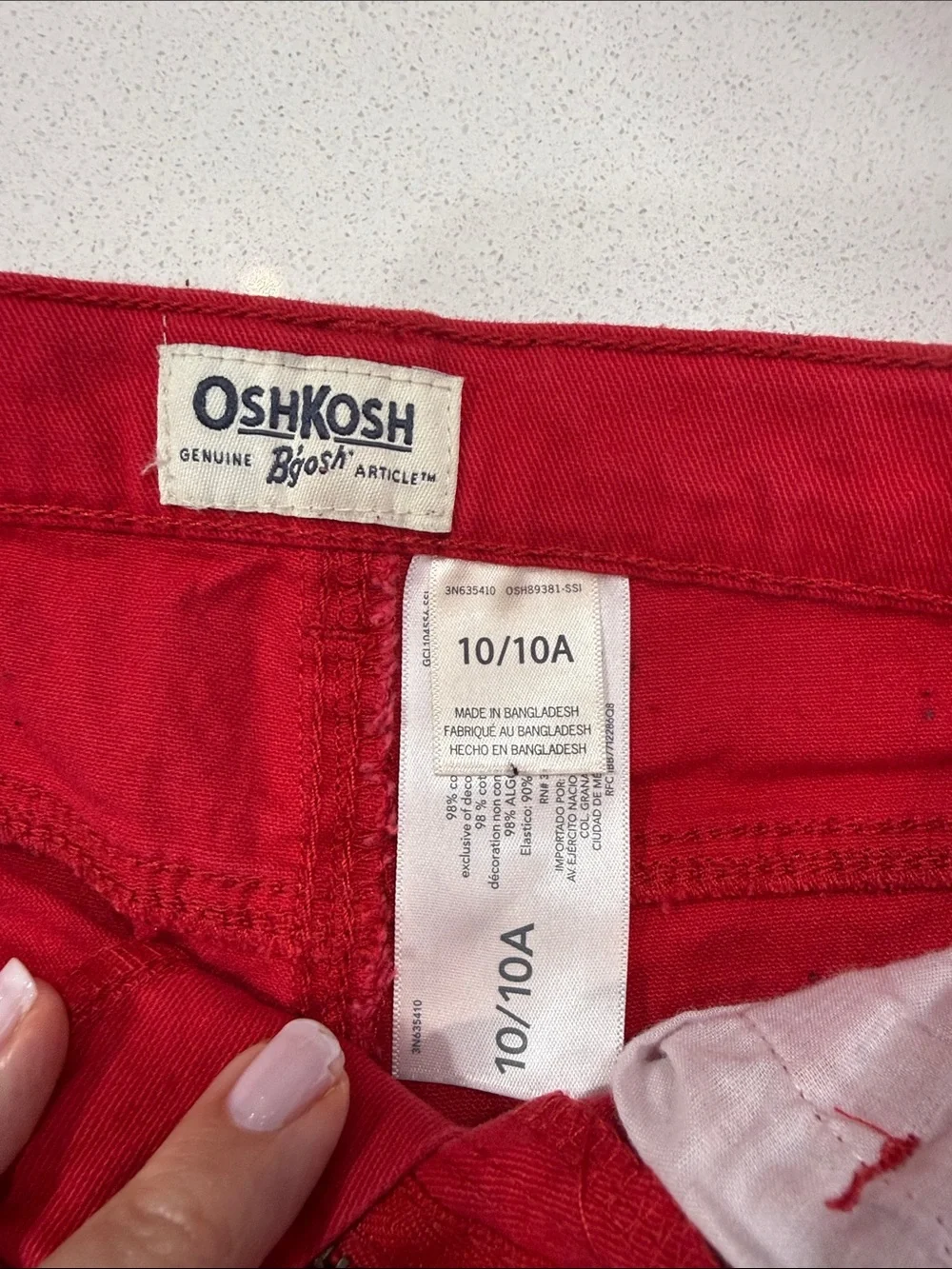 OshKosh B'gosh Red Lace-Trim Girls' Shorts